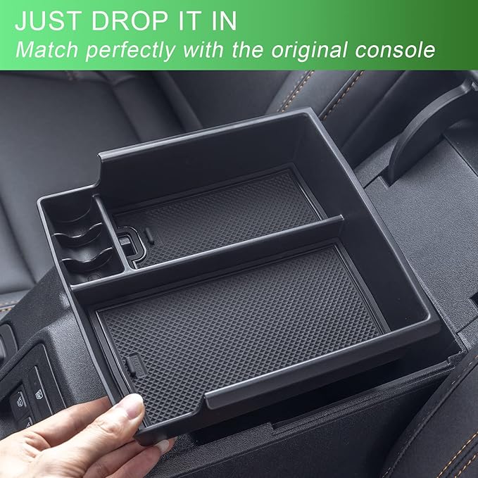 TOPINSTALL 21-24 Tray Compatible with 2021-2024 Ford Bronco & 2025+ Bronco 2-Door & 2025+ 4-Door Manual Transmission, Full Size Bronco Organizer (NO for 25 4-Door Automatic & Sport Model)