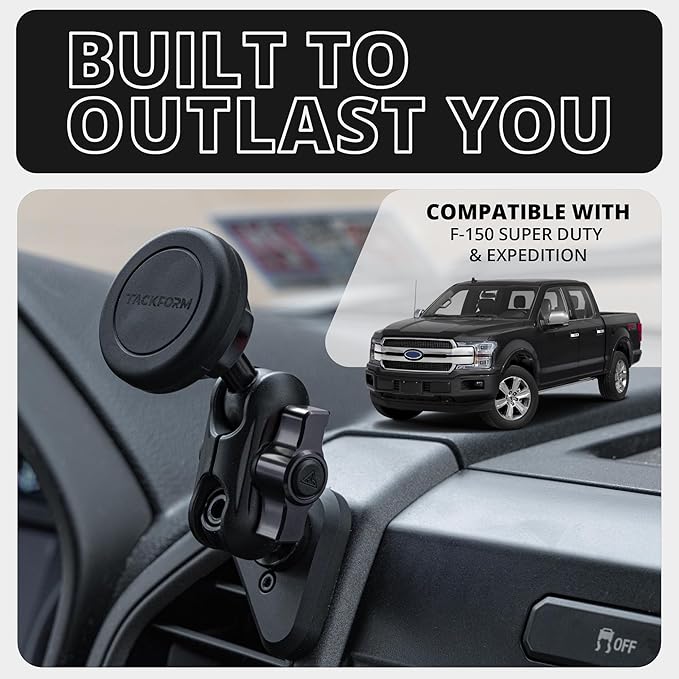 Tackform Link Vent Phone Mount Compatible with 2015-2020 Ford F-150, 2017-2021 Super Duty, 2018-2021 Expedition | Aluminum | Universal Magnetic Holder | 2" Arm | Pink Knob | (NOT MAGSAFE Compatible)