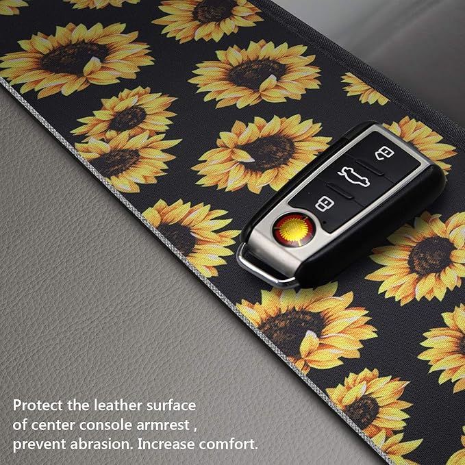 JEOCODY Colorful Console Armrest Univeral Car Interior Accessories Non Slip Arm Rest Protector Pads