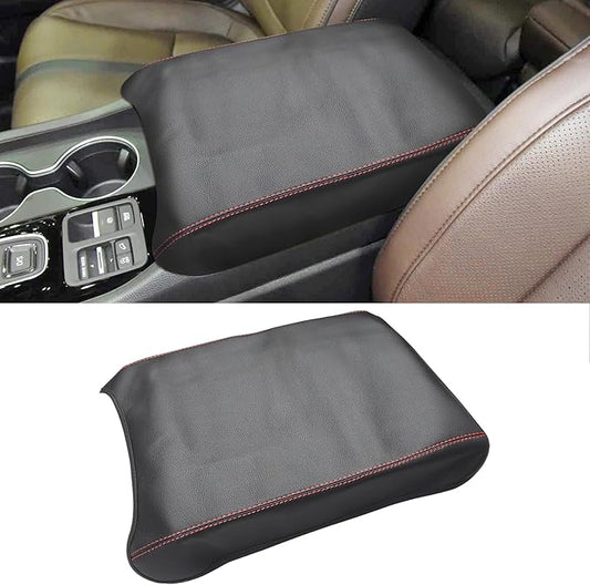 Compatible with Center Console Armrest Cover for Honda Pilot 2023-2026/ Passport 2024-2026/ Ridgeline 2024 2025 Leather Arm Rest Storage Box Lids Cushion Protector Pad