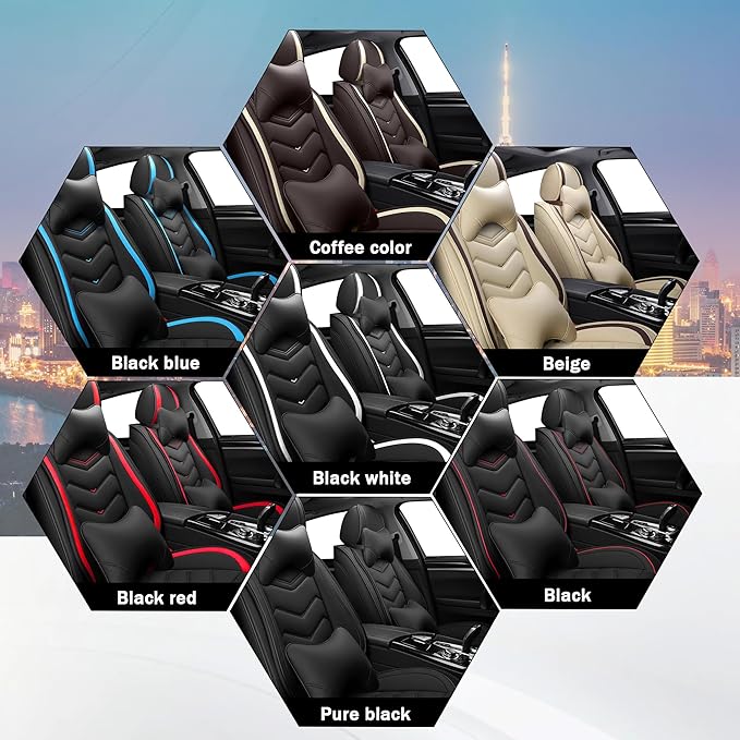 CTDS Car Seat Covers for Honda HR-V 2016-2026, Stylish Sport Seat Cover, Premium Nappa Leather Car Seat Cover. Automobile Seat Covers Sets.(Luxury 5 Seats/Coffee Color)