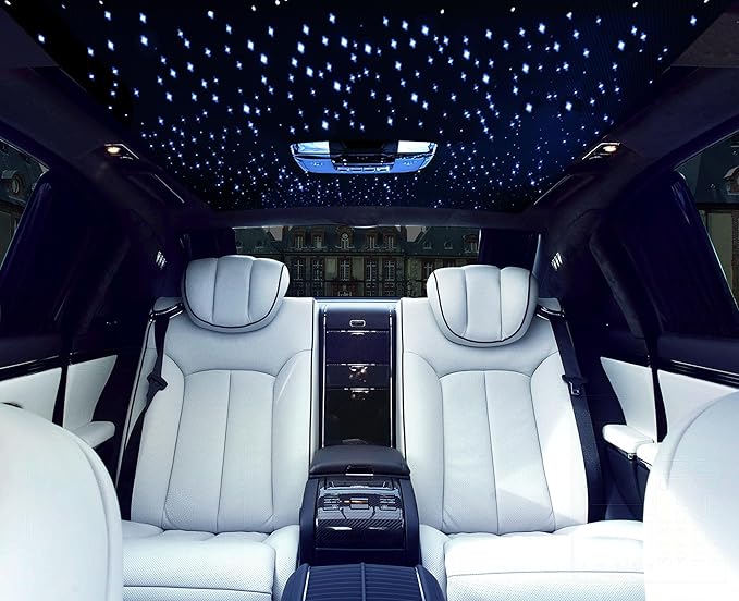 CHINLY Starlight Headliner Kit Twinkle 800pcs 13.1ft 0.03in 20w Fiber Optic Lights kit, Music Mode Bluetooth APP Control Remote, RGBW Star roof Lights for Star Headliner/Home Theater/Pool Ceiling