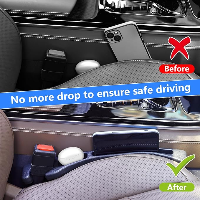 【Compatible with Mazda CX-5】 Seat Gap Filler,No Drop Seat Guard Compatible with Mazda CX5,Drop Seat Guards for Cars(2Pcs),Emergency Keychain Car Escape Tool(2Pcs)