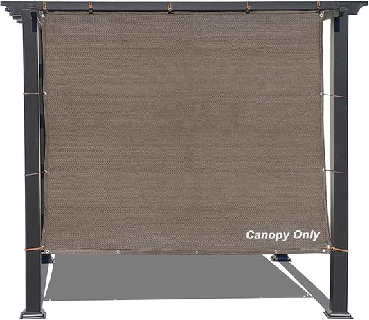 Alion Home Sun Shade Privacy Panel with Grommets and Hems on 4 Sides for Patio, Awning, Window, Pergola or Gazebo - Mocha Brown (10' x 7')