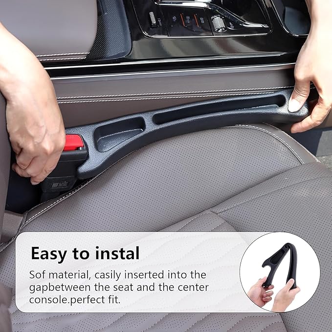 【Compatible with Toyota Corolla】 Seat Gap Filler,No Drop Seat Guard Compatible with Toyota Corolla,Drop Seat Guards for Cars(2Pcs),Emergency Keychain Car Escape Tool(2Pcs)