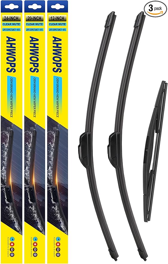 3 Wiper Front and Rear Wiper Blades for Jeep Commander 2006-2010, OE Original Style (18″/18″ Front/14″ Rear) For My Car