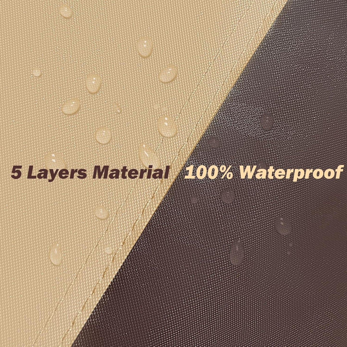 Car Cover Waterproof All Weather Compatible with Jeep Grand Cherokee, Outdoor Anti-UV Sun Rain Protection Full Exterior Cover (Camel with Brown)