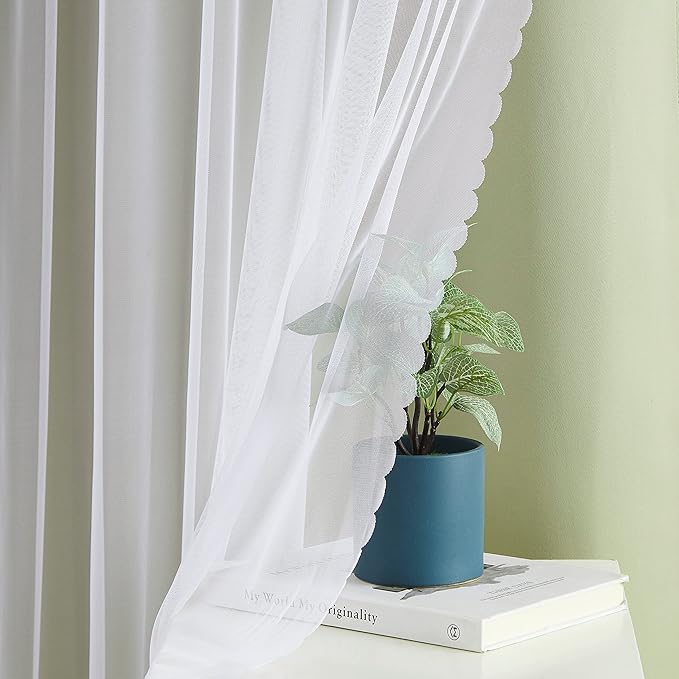 Bujasso Sage Green 90% Blackout Curtains with Sheer Overlay Mix and Match Double Layer Thermal Insulated Window Panels 72 inch Living Room Bedroom Green Drapes with Tiebacks Grommet Top 37" Wx72 Lx2